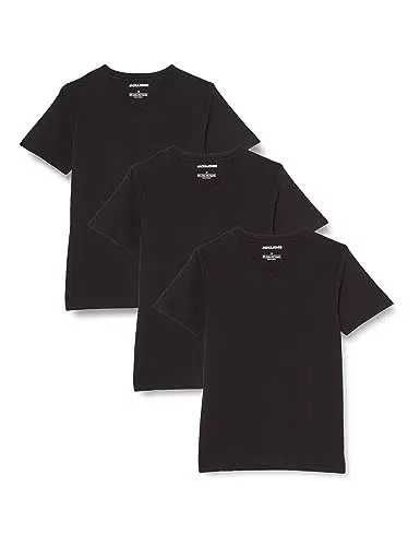 JACK & JONES Herren T-Shirt V-Neck - Schwarz