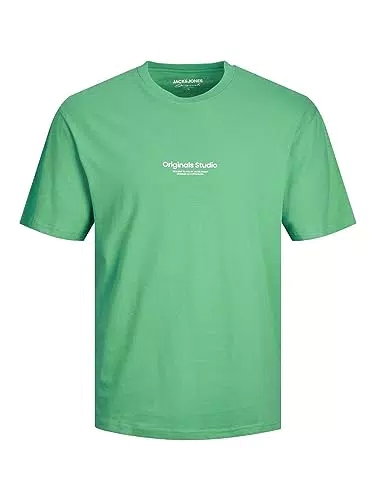 JACK & JONES Herren T-Shirt Rundhals Gedruckt - Grün