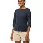 Jack Wolfskin Damen T-Shirt Coral Coast - Night Blue