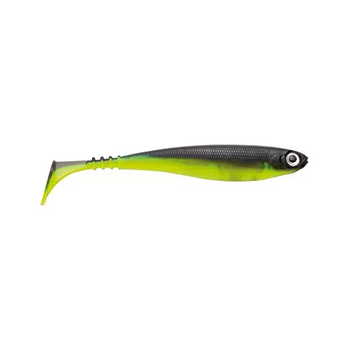 Jackson Gummifisch Zander Angeln Köder Profi - Zanderbait 12cm Hot Chartreuse. Angelköder Shad. Gummi Zanderköder. Gummiköder Softbait. 1 Stück