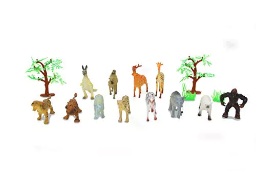 Jamara Tierspielset Wild Animals - Ideales Zubehör für jeden Zoo
