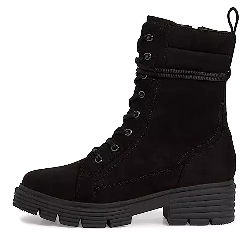 Jana Damen Stiefeletten mit Absatz mit Schnürsenkeln und Reißverschluss Blockabsatz Weite H Mehrweite