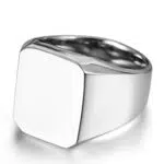 JewelryWe Breiter Edelstahlring für Damen und Herren