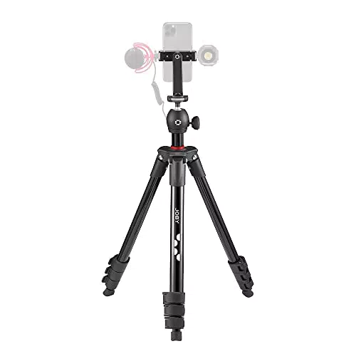 JOBY Compact Light Kit: Smartphone-/Kamera-Stativ mit Kugelkopf und Universal-Smartphone-Halterung
