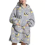JOJJJOJ Hoodie-Decke mit riesiger Tasche aus Sherpa Fleece - Kapuzenpullover für Damen, Herren und Teenager