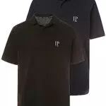 JP 1880 Herren Poloshirt in Schwarz - Größe 6XL