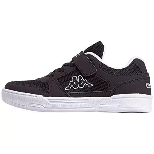 Kappa Kinder Sneaker Dalton für Jungen und Mädchen, Schwarz-Weiß