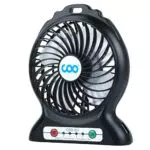 KARFUN Mini USB-Ventilator mit Taschenlampe - Wiederaufladbar und Tragbar - 3 Geschwindigkeiten