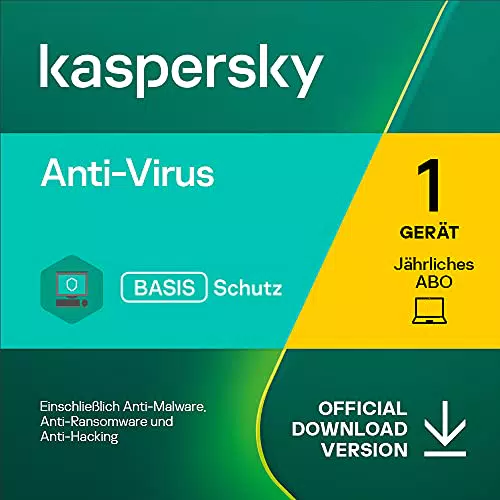 Kaspersky Anti-Virus 2023 Jahresabo für 1 Gerät - Windows, Aktivierungscode per E-Mail