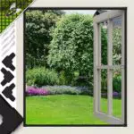 KESSER® Fliegenschutzgitter für Fenster mit Aluminium Rahmen - Insektenschutz ohne Bohren