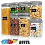 Keyoung Vorratsdosen Set mit luftdichtem Deckel für Küche - Transparente Aufbewahrungsbox für Mehl, Zucker, Spaghetti