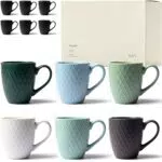 KIVY Kaffeetassen Set - Große Keramik Becher für Kaffee und Tee