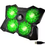 KLIM Wind Laptop Kühler - Mehr als 500 000 verkaufte Einheiten - 2023 Version - Leistungsstark Wie Kein Anderer - Schneller Kühlvorgang - 4 Lüfter PC Notebook PS4 PS5