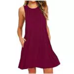 Sommerkleid Damen - Boho-Kleid aus Baumwolle - Himmelblau