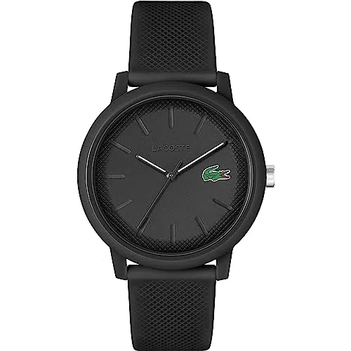 Lacoste Herrenuhr mit Schwarzes Silikonarmband