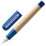 LAMY abc Schreiblernfüller aus Ahornholz für Anfänger - blau, polierte Stahlfeder, inkl. Tintenpatrone.
