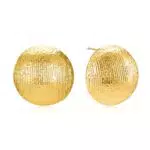 LANBEIDE Vintage Halbkugel Ohrringe für Frauen - Mattgold Ohrstecker für Party und Disco