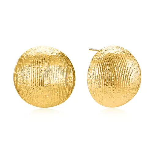 "LANBEIDE Vintage Halbkugel Ohrringe für Frauen - Mattgold Ohrstecker für Party und Disco"