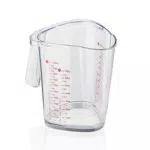 Leifheit Messbecher mit mehrsprachigen Messskalen für Mehl, Zucker und Flüssigkeiten - Ideal zum Backen und Kochen