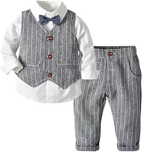 Leonardino Baby Jungen Gentleman Anzug Set für festliche Anlässe