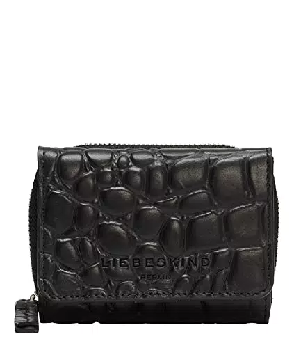 Liebeskind Berlin Croco Pablita Portemonnaie Medium - Schwarzes Damen Portemonnaie