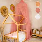Betthimmel für Mädchen - Riesiger Baldachin aus Tüll für kleine Prinzessinnen - Perfekt für Babybett, Kinderbett oder Kuschelecke