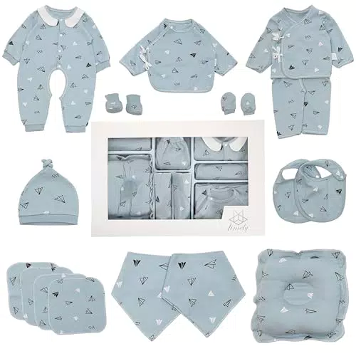 Baby Geschenkset aus 100% hochwertiger Baumwolle für Neugeborene - Erstausstattung und Geschenk zur Geburt