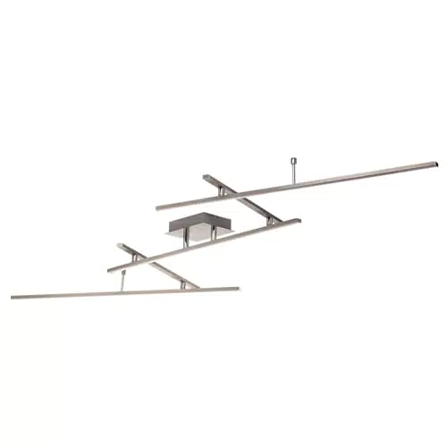 Lindby LED Deckenleuchte 'Kasen' dimmbar mit Fernbedienung - Moderne Aluminium Deckenlampe für Wohnzimmer & Esszimmer