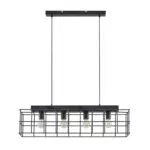 Lindby Pendelleuchte 'Mireille' in Schwarz aus Metall für Wohnzimmer & Esszimmer - Retro Vintage Hängelampe