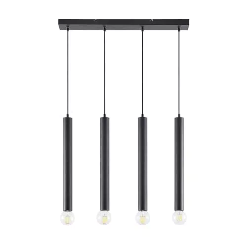 Lindby Pendelleuchte "Tamilio" - Moderne Schwarz Metall Hängelampe für Wohn- und Esszimmer
