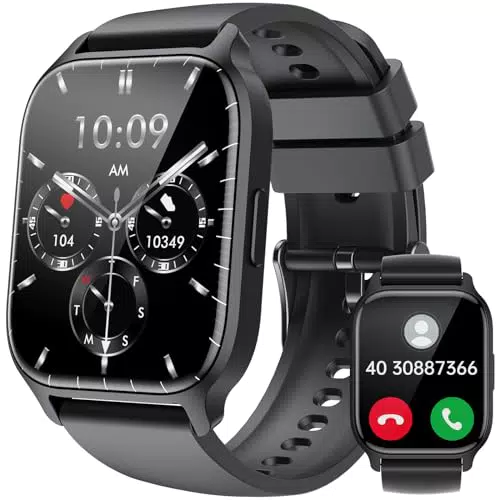 Smartwatch LLKBOHA mit Telefonfunktion – 1,85 Zoll Touchscreen, 112+ Sportmodi, IP68 wasserdicht, Schrittzähler, Schlafüberwachung, SpO2
