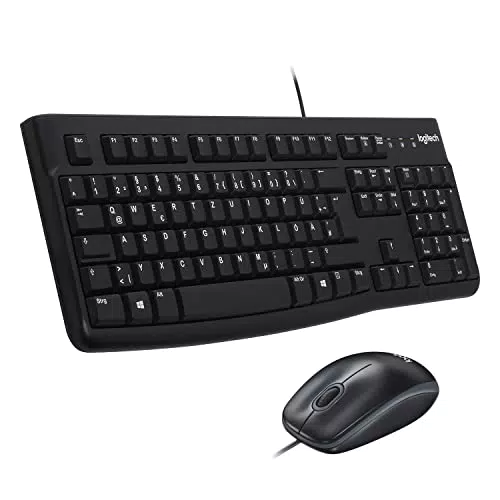Logitech MK120 Tastatur und Maus Set für Windows - USB Plug & Play