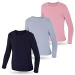 LOREZA Mädchen Langarm Langarmshirt Unterhemden - Modell 6