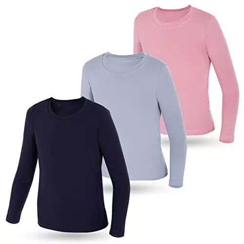 LOREZA Mädchen Langarm Langarmshirt Unterhemden - Modell 6