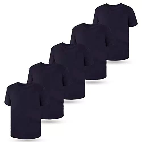 LOREZA Kinder Unterhemd Kurzarm T-Shirt aus 100% Baumwolle