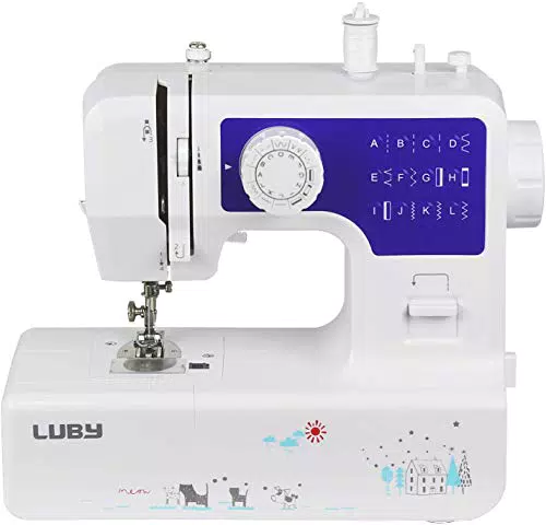 LUBY Nähmaschine mit 12 Stichen - Tragbare DIY-Nähmaschine