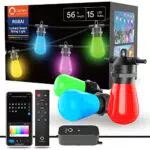 Lumary Smarte LED Lichterkette für den Außenbereich mit Fernbedienung - Bunte Lichterkette IP65 Wasserdicht - Kompatibel mit Alexa und Google Assistant