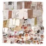 Ästhetische Vintage Sticker für Scrapbooking und Tagebuch - Wasserfeste Aufkleber mit Blumenmotiven