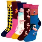 Bunte Baumwollsocken für Damen - Lustige Tiermotive - Weihnachtssocken