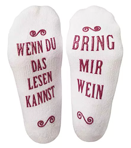 Socken Damen Lustiges Geschenk - Bring mir Wein!