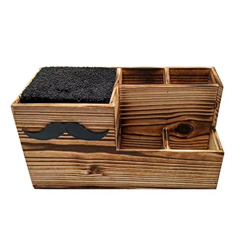 "Salon Scherenhalter aus Holz für Friseurzubehör - Organizer für Schere, Kämme und Clips"