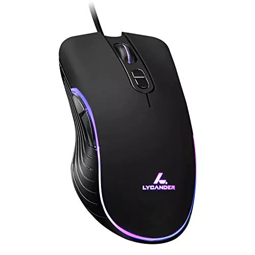 LYCANDER LMC378 Gaming-Maus, kabelgebunden, Optische USB-Mäuse mit Einstellbarer Dpi