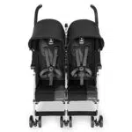 Maclaren Twin Triumph Kinderwagen - Leicht und kompakt, Liegesitz, Regenhülle - Schwarz