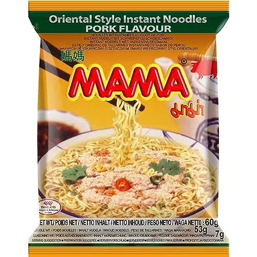 MAMA Instant Nudeln Schwein - Leckere Nudelsuppe - 60g