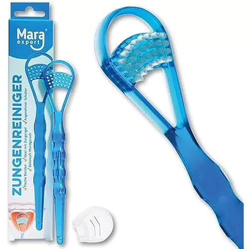 "MARA EXPERT Zungenreiniger PROFESSIONAL - Zungen-Bürste & Schaber in 1 für frischen Atem"