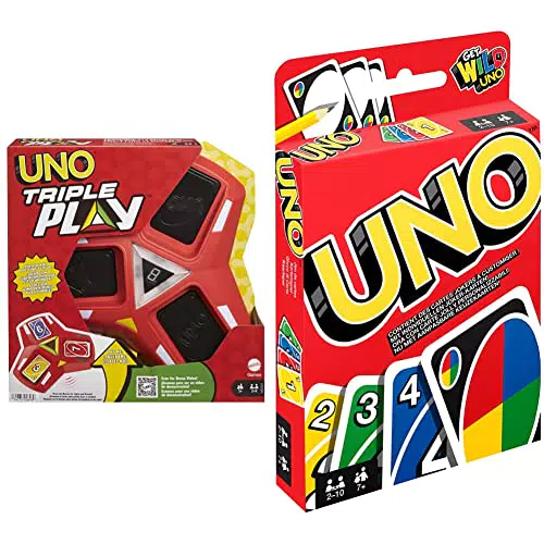 Mattel Games UNO Kartenspiel Set für Kinder ab 7 Jahren & Gesellschaftsspiel bis zu 10 Spieler
