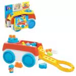 BLOKS Drehwagen Spielzeug-Geschenkset für Kinder ab 1 Jahr - 19 Bausteine, 1 Figur