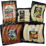Grillpaket mit Bratwurst, Käsewurst, Rauchwurst, Debrecziner, Rostbratwurst, Berner Würstchen mit Käse & Bacon - Lebensmittel-Angebot