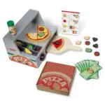 Melissa & Doug Holz Pizza Spielzeug für Kinder | Küchenspielzeug für Mädchen & Jungen ab 3 Jahren