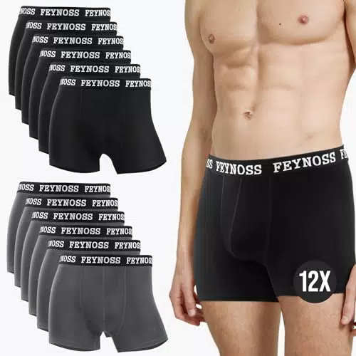 Herren Boxershorts mit breitem elastischem Bund - Atmungsaktiv und weich